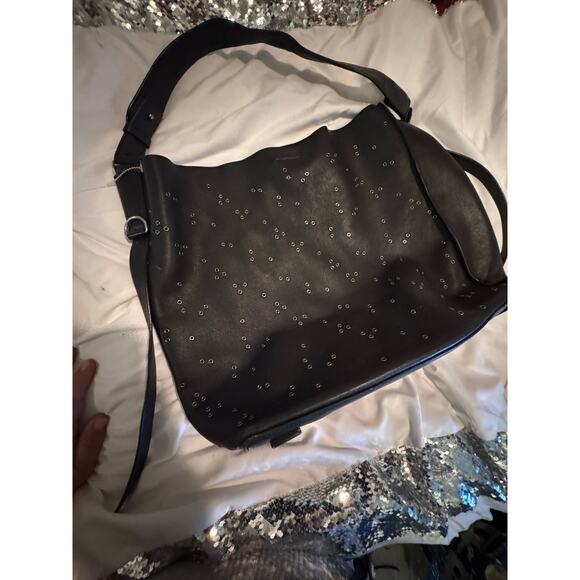 Betsey johnson rainbow sequin pink leather kitsch pocketbook satchel bag purse - Picture 4 of 16